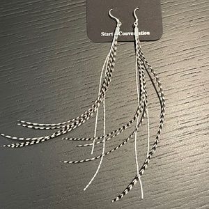 NEW - Long Coque Feather Earrings